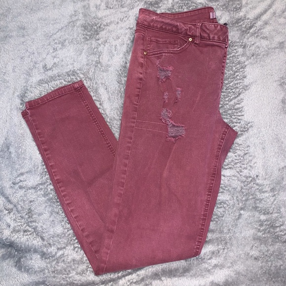 Refuge Sz 10 Burgundy Jeans - Picture 2 of 6